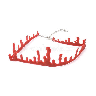 Plastic Blood Choker Necklace for Women(NJEW-K245-026A)-2
