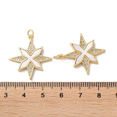 Brass Micro Pave Cubic Zirconia Pendants(KK-B083-25D-G)-3