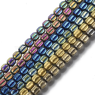 4mm Mixed Color Pumpkin Non-magnetic Hematite Beads