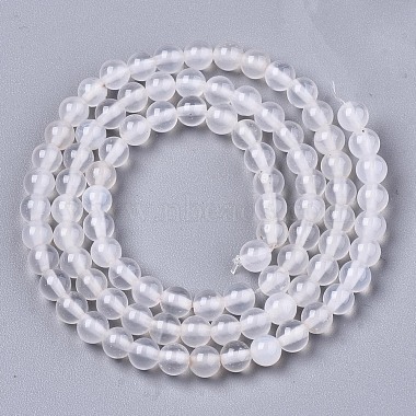 Chapelets de perles en agate blanche naturelle(G-S359-238)-2