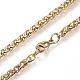 304 Stainless Steel Wheat Chain Necklaces(NJEW-D285-13G)-2