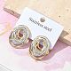 304 Stainless Steel Stud Earrings for Women(STAS-Z117-01GP)-1