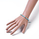 Synthetic Turquoise Braided Beaded Bracelets(BJEW-JB04215-05)-4