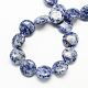 Brins de perles de jaspe de tache bleue naturelle(X-G-S110-13)-2