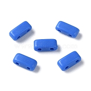 Opaque Acrylic Slide Charms, Rectangle, Dodger Blue, 2.3x5.2x2mm, Hole: 0.8mm(OACR-Z010-02G)