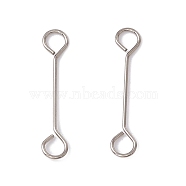 Non-Tarnish 304 Stainless Steel Connector Charms, Stick Shape, Stainless Steel Color, 15x2.5x0.5mm, Hole: 1.8mm(STAS-G291-03A-P)