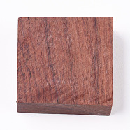 Square Wooden Pieces for Wood Jewelry Ring Making, Wood Ring Materials, with Different Natural Wooden Textures, Indian Red, 31x31x11mm(WOOD-WH0101-29F)