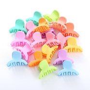 Plastic Claw Hair Clips, with Iron Findings, for Girls, Mixed Color, 24~30mm(OHAR-P021-09A-03)