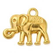 Ion Plating(IP) 304 Stainless Steel Pendants, Elephant Charm, Real 18K Gold Plated, 17x20x3mm, Hole: 2.5mm(STAS-M070-27G)