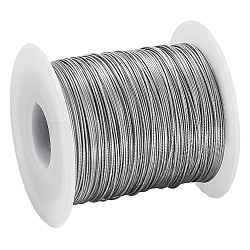 Tiger Tail Wire, 304 Stainless Steel Wire, for Jewelry Making, Stainless Steel Color, 0.6mm, about 393.70 Feet(120m)/Roll(TWIR-WH0012-01P)