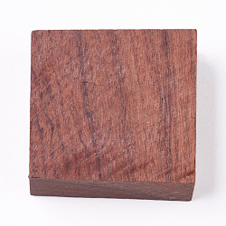 Square Wooden Pieces for Wood Jewelry Ring Making, Wood Ring Materials, with Different Natural Wooden Textures, Indian Red, 31x31x11mm(WOOD-WH0101-29F)