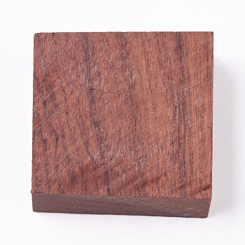 Square Wooden Pieces for Wood Jewelry Ring Making, Wood Ring Materials, with Different Natural Wooden Textures, Indian Red, 31x31x11mm