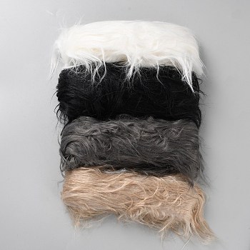 Artificial Wool Fabric, Clothes Bag Accessories, Mixed Color, 1500x50x3mm, 4pcs/set