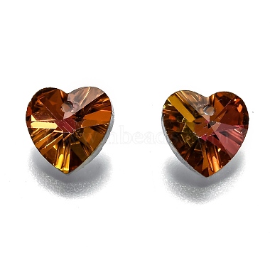 Breloques de verre &eacute;lectrolytique(X-G030V10mm-001CP)-2