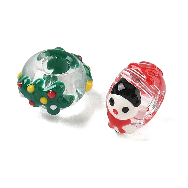 Weihnachtsglas europ&auml;ische Perlen(LAMP-F132-01)-2