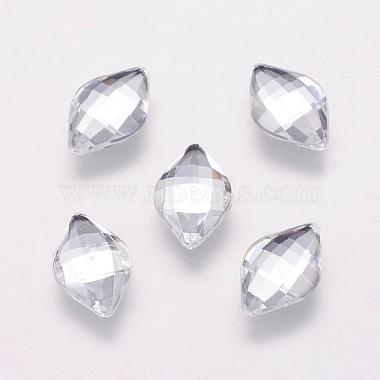 Silver Rhombus Acrylic Rhinestone Cabochons