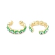Brass Enamel Cuff Earrings(KK-P205-19G)-3