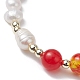 Chakra Theme Natural & Synthetic Mixed Gemstone Beaded Bracelet(BJEW-JB10163)-3