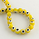 Round Handmade Evil Eye Lampwork Beads(LAMP-R114-6mm-01)-1