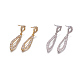 Brass Micro Pave Cubic Zirconia Dangle Stud Earrings(EJEW-F224-05)-1