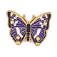 fermoirs de broche papillon en alliage &eacute;maill&eacute;(JEWB-P057-04B-G)-1