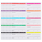 10 Sheets Paper Self Adhesive Stickers, Flat Round with Week Label, Refrigerator Food Date Stickers, Mixed Color, 165x126x0.1mm(DIY-TADJ0001-18)