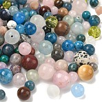 Natural & Synthetic Mixed Gemstone Beads, Smooth Round Beads, Mixed Dyed and Undyed, 6~12mm, Hole: 1~1.4mm(G-XCP0001-52)