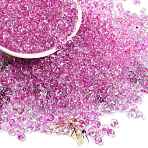 6/0 Spray Paint Fringe Glass Seed Beads, Teardrop, Old Rose, 5x4.5x4mm, Hole: 1mm, about 100pcs/10g(X1-SEED-H003-11J)