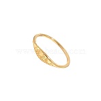 Sun Pattern 304 Stainless Steel Finger Rings, Golden, US Size 9(18.9mm)(FS-WG90263-05)
