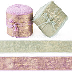 2 Rolls 2 Colors Polyester Frayed Ribbon, Tassel Fringe Ribbon for Gift Package Making, Mixed Color, 1-1/2 inch(39mm), about 5.47 Yards(5m)/roll, 1 roll/color(OCOR-TA0002-05)