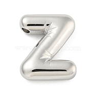 Non-Tarnish 304 Stainless Steel Pendants, Letter Charm, Letter Z, 19.5x15.5x5mm, Hole: 1.5mm(STAS-B071-01P-Z)