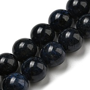 Grade AA Natural Dumortierite Quartz Beads Strands, Round, 10mm, Hole: 1mm, about 39pcs/strand, 15.24''(38.7cm)(G-R494-A14-04)