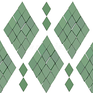 Gorgecraft Glass Cabochons, Mosaic Tiles, for Home Decoration or DIY Crafts, Rhombus, Dark Sea Green, 19x12x3mm, about 200pcs/bag(GGLA-GF0002-01C)