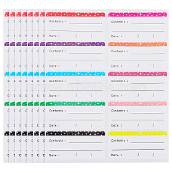 10 Sheets Paper Self Adhesive Stickers, Flat Round with Week Label, Refrigerator Food Date Stickers, Mixed Color, 165x126x0.1mm(DIY-TADJ0001-18)