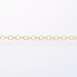 Handmade Ion Plating(IP) 304 Stainless Steel Rolo Chains, Belcher Chain, Soldered, with Spool, Golden, 3x0.3mm, about 32.8 Feet(10m)/roll(CHS-H007-58G)