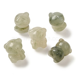 Natural Jade Carved Beads, Bear, 16.5~17.5x13~14x13mm, Hole: 1.4mm(G-P550-14C)