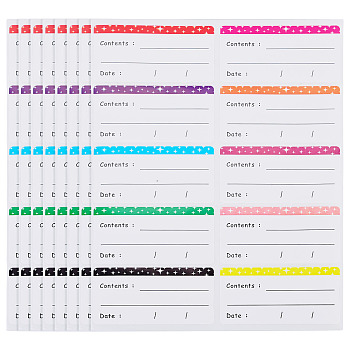 10 Sheets Paper Self Adhesive Stickers, Flat Round with Week Label, Refrigerator Food Date Stickers, Mixed Color, 165x126x0.1mm