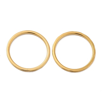 Ion Plating(IP) 304 Stainless Steel Plain Band Rings, Golden, US Size 6(16.5mm)