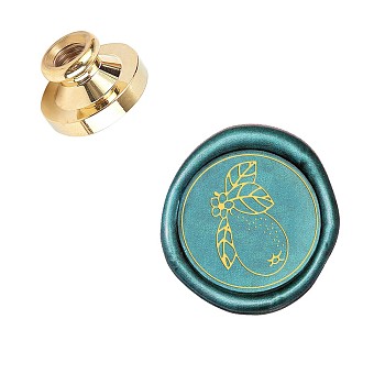 Wax Seal Brass Stamp Head, for Wax Seal Stamp, Fruit Pattern, 25x14.5mm
