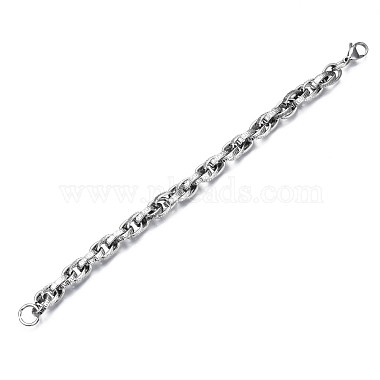 201 bracelet chaîne de corde en acier inoxydable pour hommes femmes(BJEW-S057-66)-2