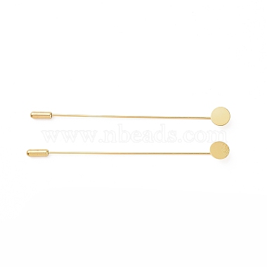Brass Lapel Pin Base Settings(KK-I693-02E-G)-2