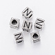 304 Stainless Steel Large Hole Letter European Beads(X-STAS-H428-01AS-N)-1