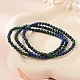 Natural Chrysocolla and Lapis Lazuli Round Bead Stretch Bracelets(X-BJEW-L594-B04)-1