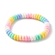 Bracelets extensibles en perles d'argile polymère faites à la main pour les enfants(BJEW-JB06487-01)-1
