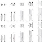 304 Stainless Steel Slide On End Clasp Tubes, Slider End Caps, Stainless Steel Color, 100pcs/box(STAS-UN0020-02P)