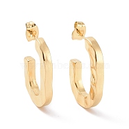 Ion Plating(IP) 304 Stainless Steel Stud Earring for Women, Letter C, Golden, 23x17x3mm, Pin: 0.8mm(EJEW-F287-04G)