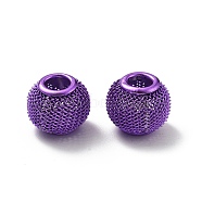 Electrophoresis Iron Beads, Round, Purple, 10x13x13mm, Hole: 5mm(FIND-Q120-01H)