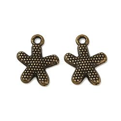 Tibetan Style Alloy Pendants, Lead Free and Cadmium Free, Antique Bronze, Starfish/Sea Stars, 13mm wide, 17mm long, hole: 2mm(MLF0201Y)