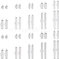 304 Stainless Steel Slide On End Clasp Tubes, Slider End Caps, Stainless Steel Color, 100pcs/box(STAS-UN0020-02P)