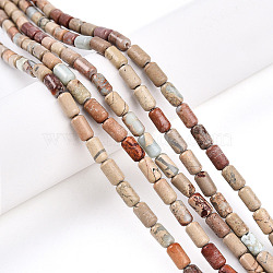 Natural Shoushan Stone Beads Strands, Barrel, 7.5~8x4~5mm, Hole: 0.6mm, about 48pcs/strand, 15.16~15.35 inch(38.5~39cm)(G-N346-01A-07)